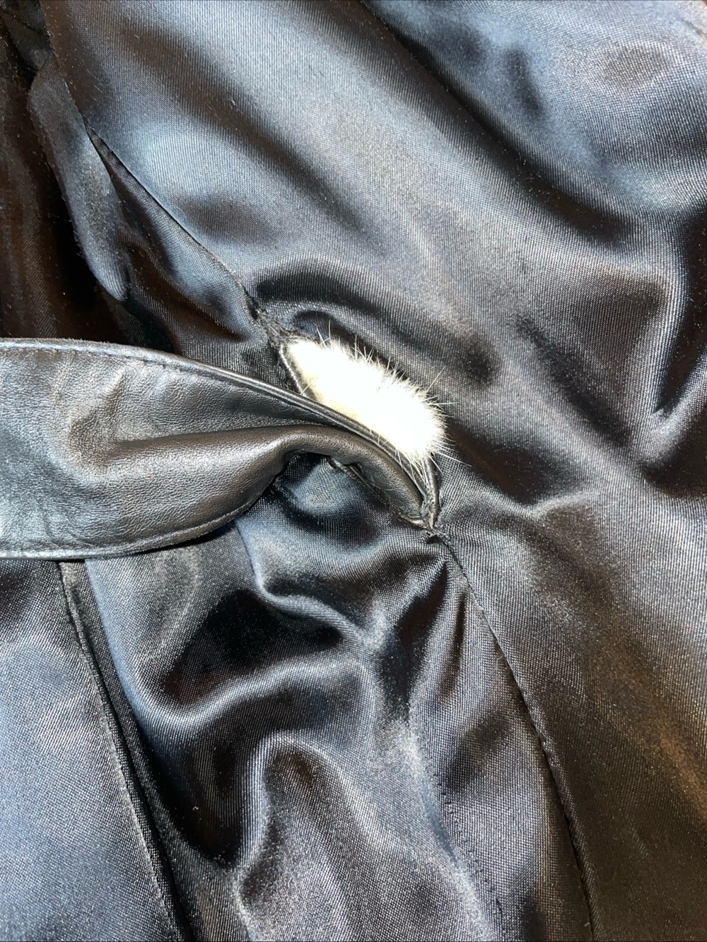 Rajac Vintage fur leather chevron coat 1970’s - Picture 10 of 10
